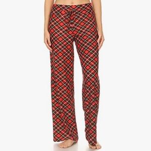 Leggings Depot Red Tartan Plaid Size Large NEW! With Tags Plaid Comfy Pants NEW